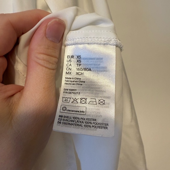 H&M Elegant Ivory Satin Shirt - Picture 5 of 7